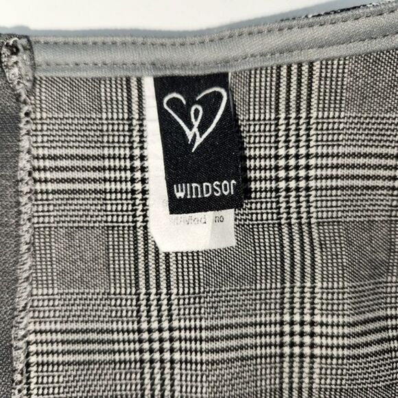 Windsor Plaid Mood High Slit Mini Skirt Womens Size Medium Check Y2K 2000s Style - Picture 3 of 8